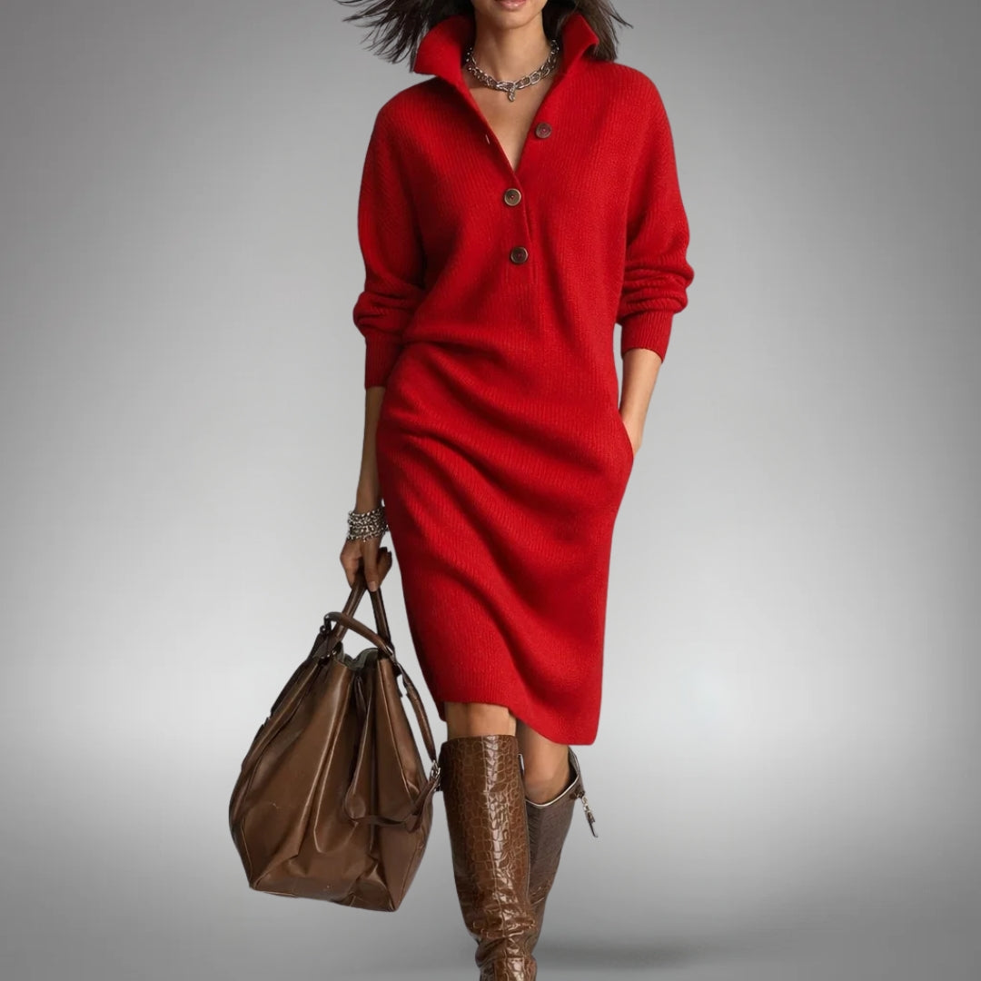 Quinn Sophisticated High Neck Dress
