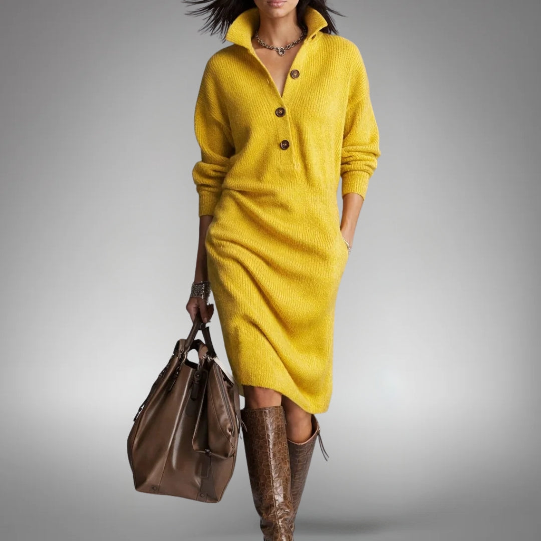Quinn Sophisticated High Neck Dress