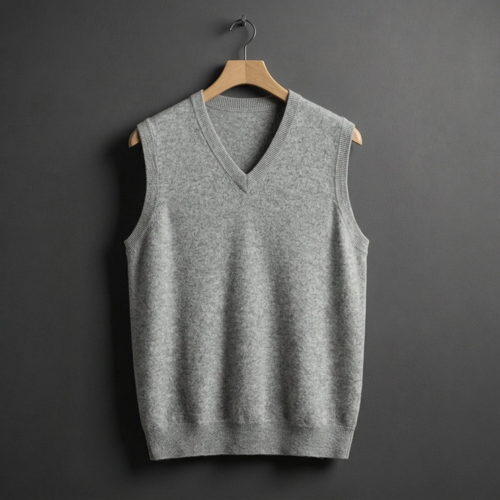 Nolan Cashmere V-Neck Vest