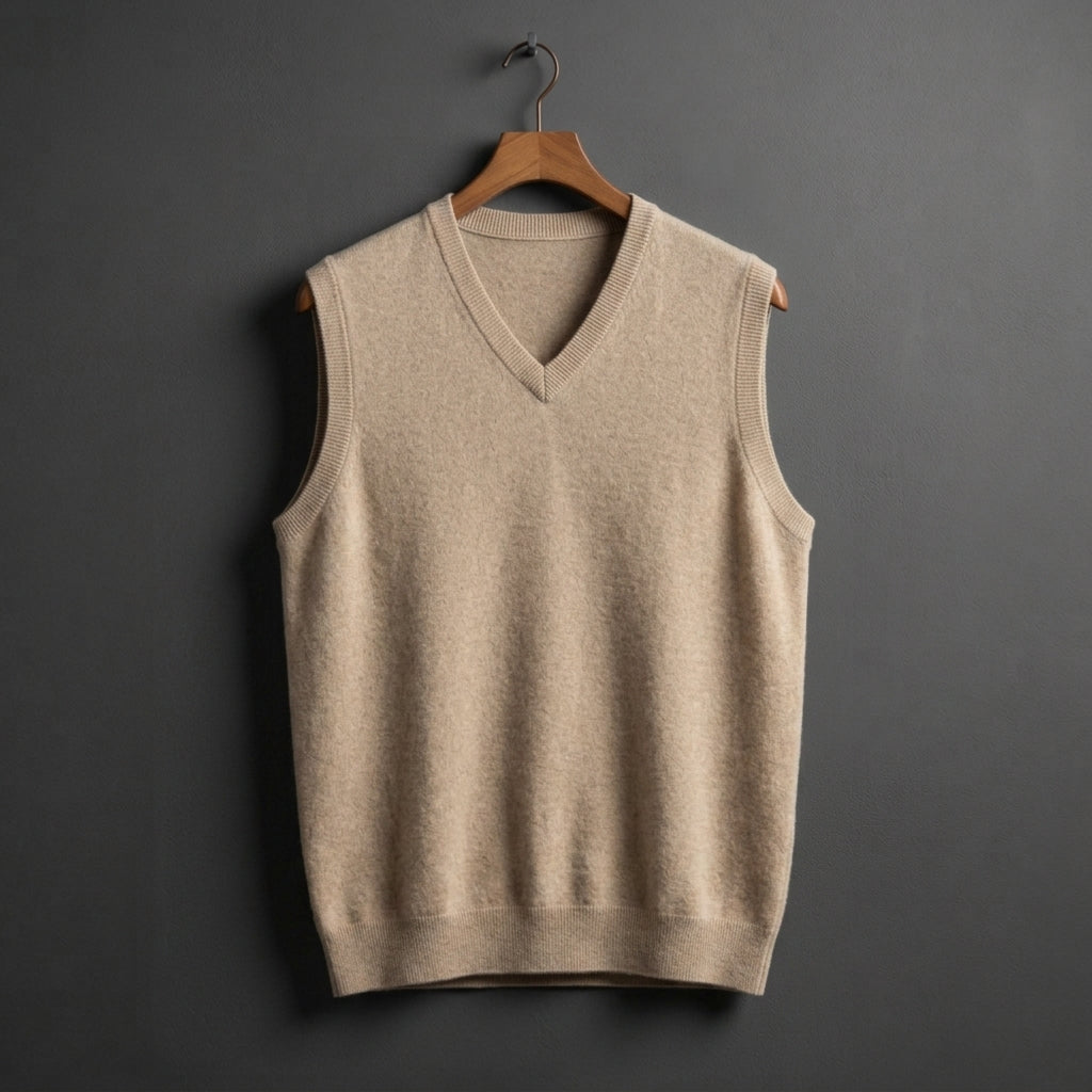 Nolan Cashmere V-Neck Vest