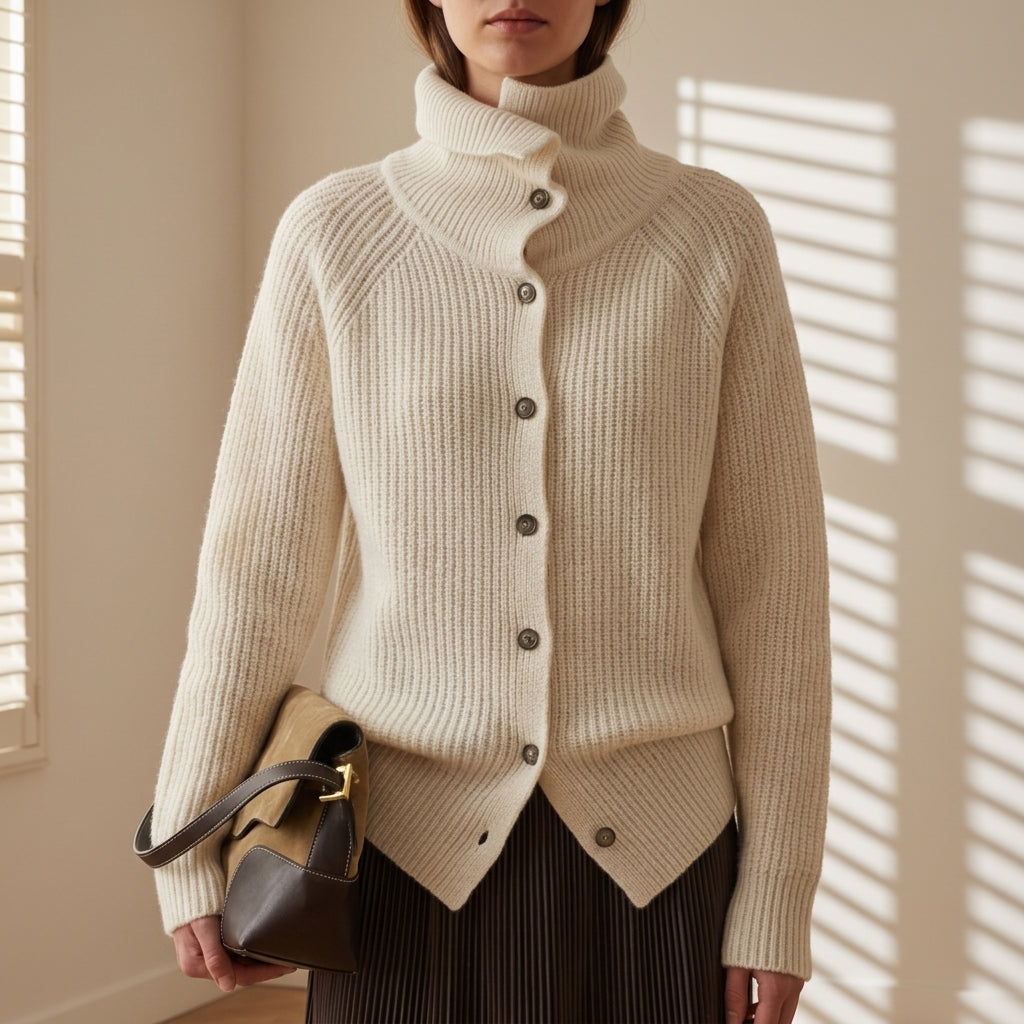 Lucia Turtleneck Knit Cardigan