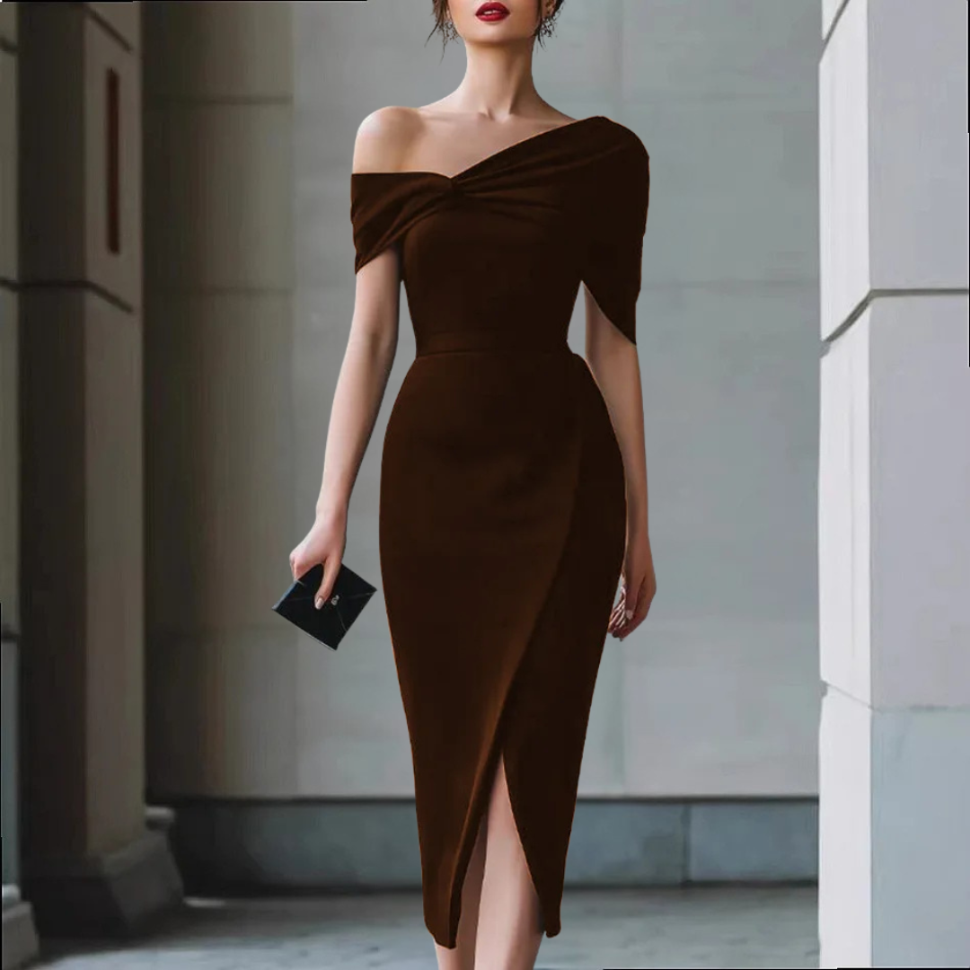 Noelle Off Shoulder Midi Dress