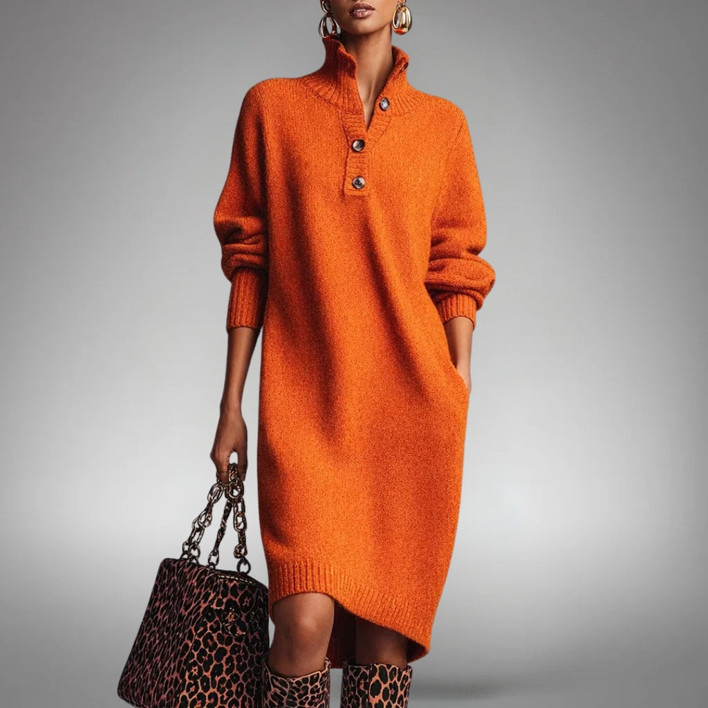 Quinn Sophisticated High Neck Dress