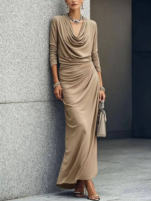 Agnes Draped Cowl Maxi Dress