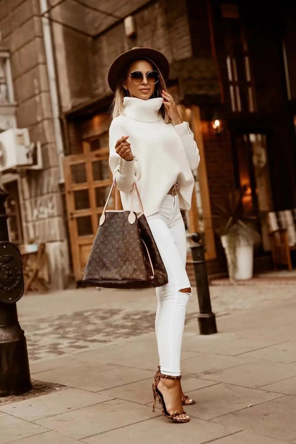 Darlene Turtleneck Knit Sweater
