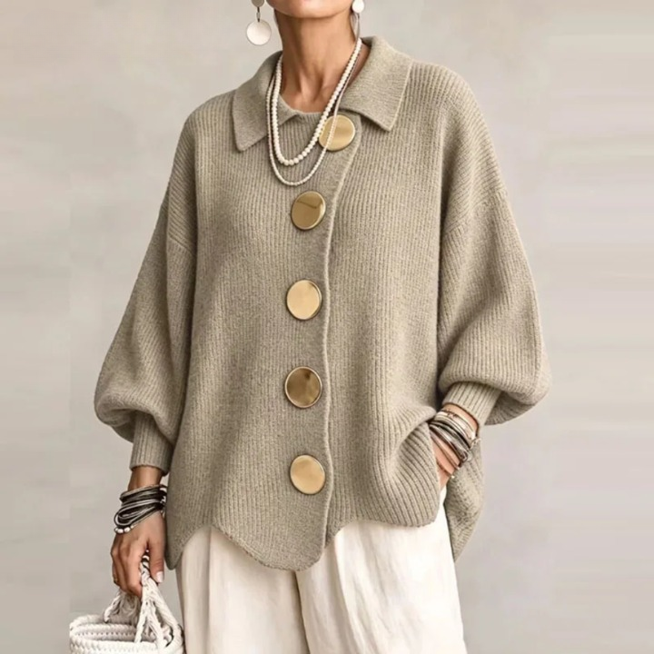 Fiona Comfortable Button Cardigan