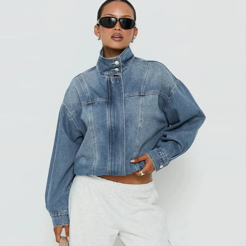 Marlowe Cropped Denim Jacket