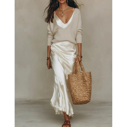 Beyonce Silk Skirt Set