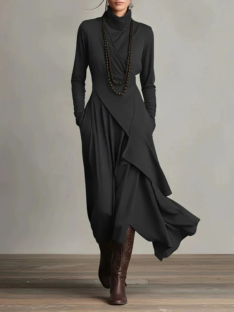 Fiona Draped Crossover Maxi Dress