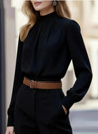 Noelle Stand Collar Blouse