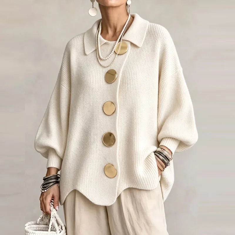 Fiona Comfortable Button Cardigan