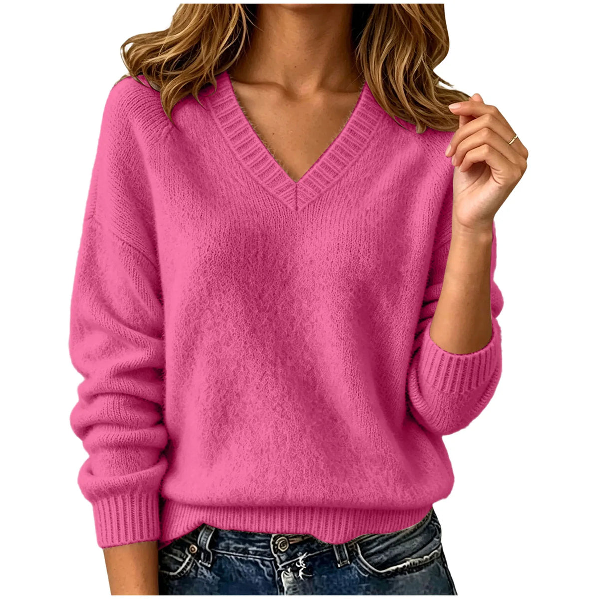 Reese Relaxed V-Neck Sweater