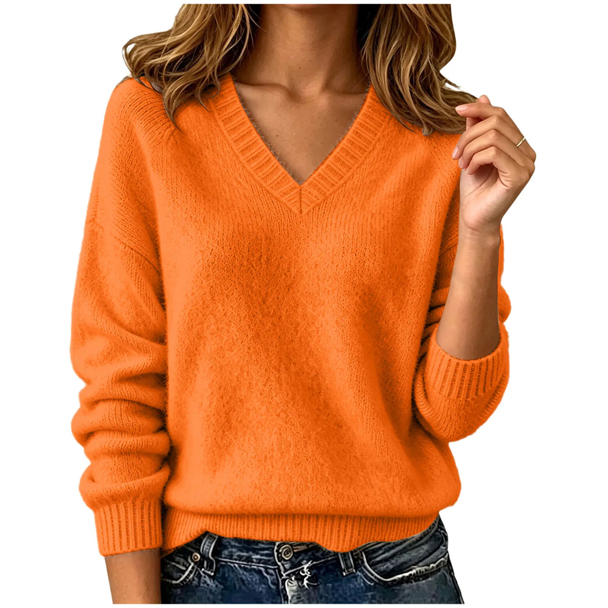 Reese Relaxed V-Neck Sweater