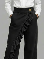 Veronica Ruffle Wide Leg Jeans