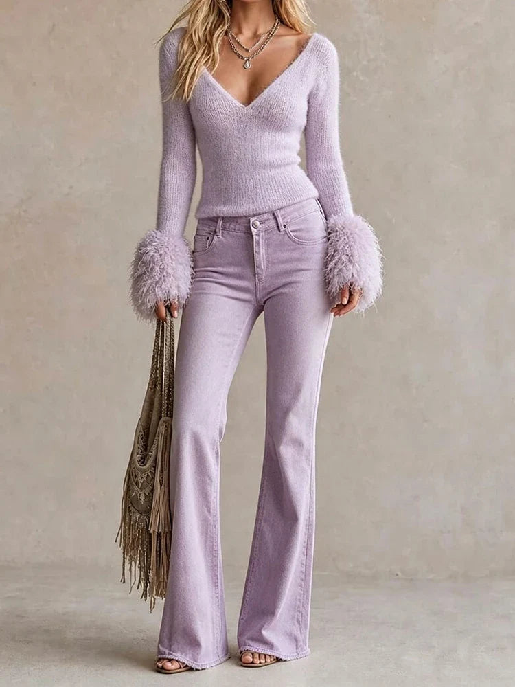 Lindsey Shaggy Cuff Sweater