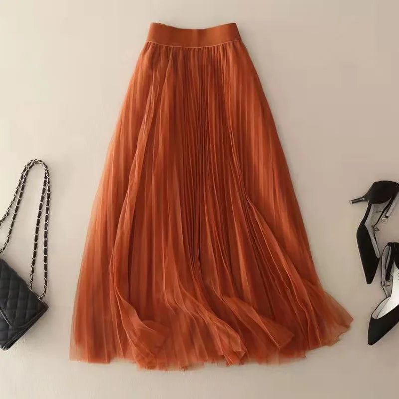 Abigail Pleated Flowy Skirt