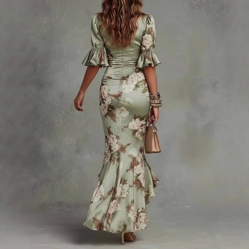 Simone V-Neck Maxi Wedding Guest Dress