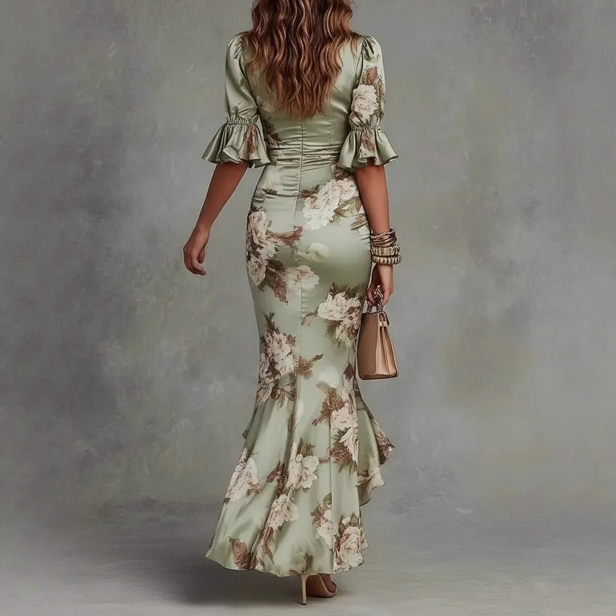 Simone V-Neck Maxi Wedding Guest Dress