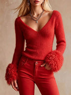 Lindsey Shaggy Cuff Sweater