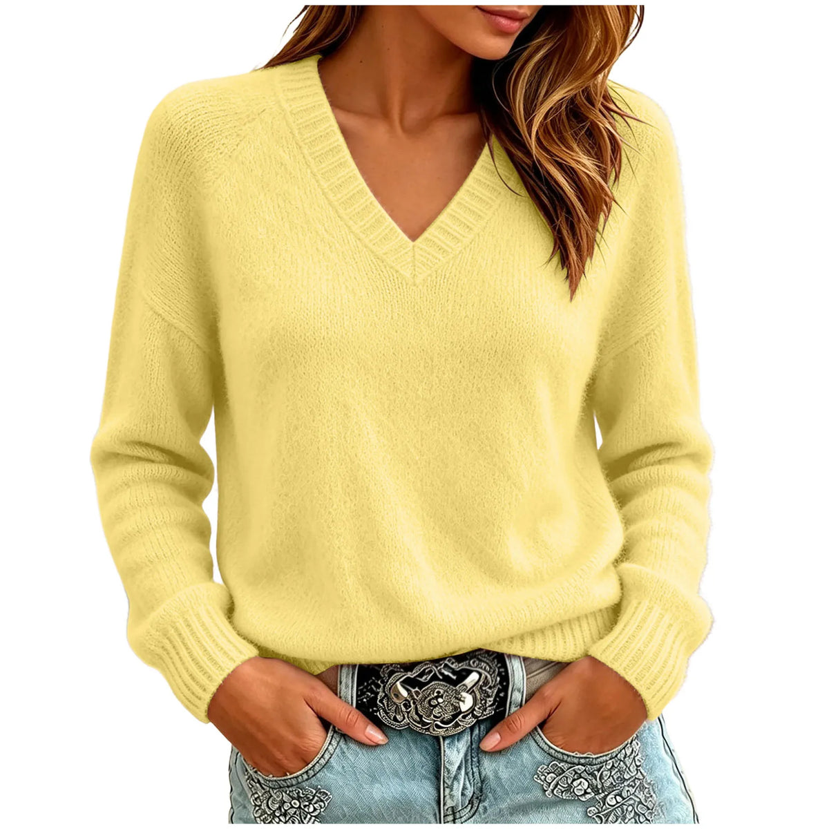 Reese Relaxed V-Neck Sweater