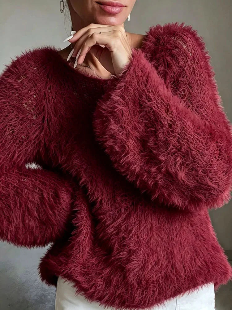 Harper Cozy Fuzzy Knit Sweater