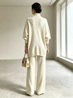 Freya Wrap Front Sweater Set