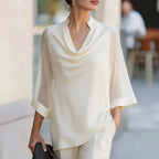 Wren Draped Chiffon Blouse