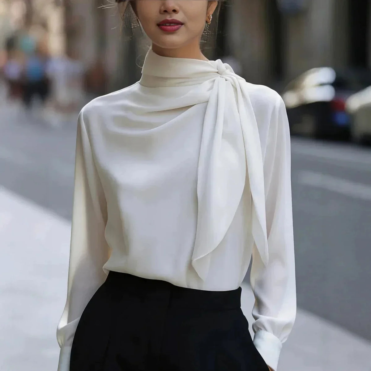 Amara Satin Ribbon Blouse