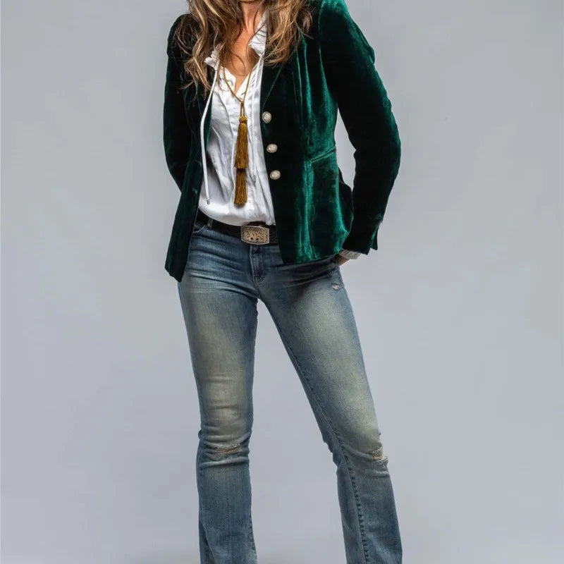 Rosalind Tailored Velvet Blazer