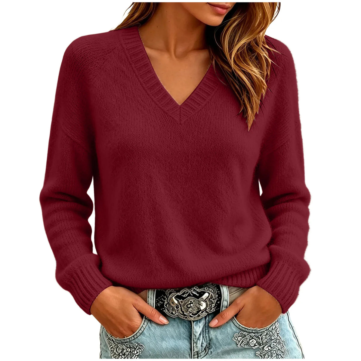 Reese Relaxed V-Neck Sweater