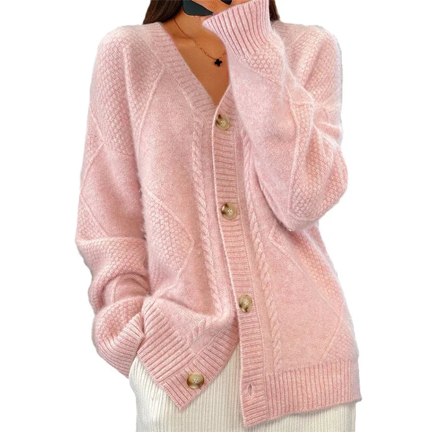 Wyonna Cable Knit Button Cardigan