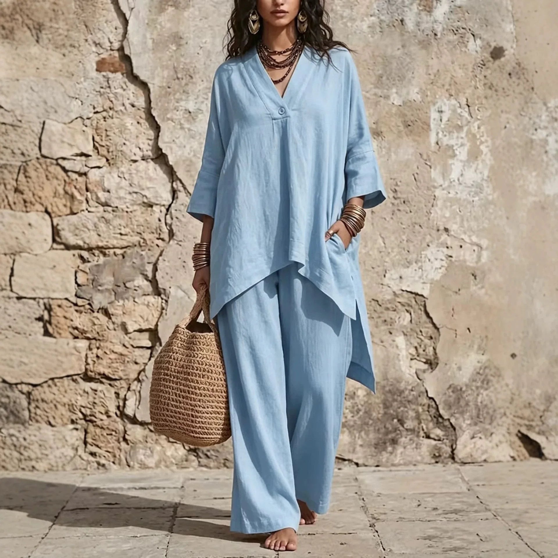 Julia Boho Trouser Set