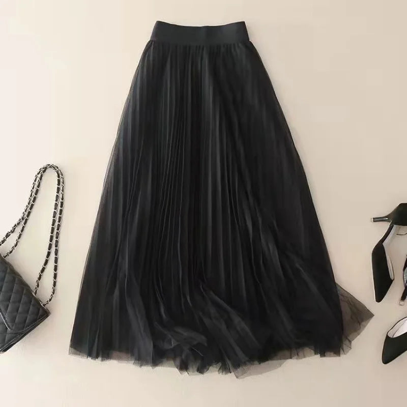 Abigail Pleated Flowy Skirt