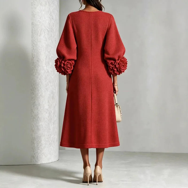 Thalia Button Front Knit Midi Dress