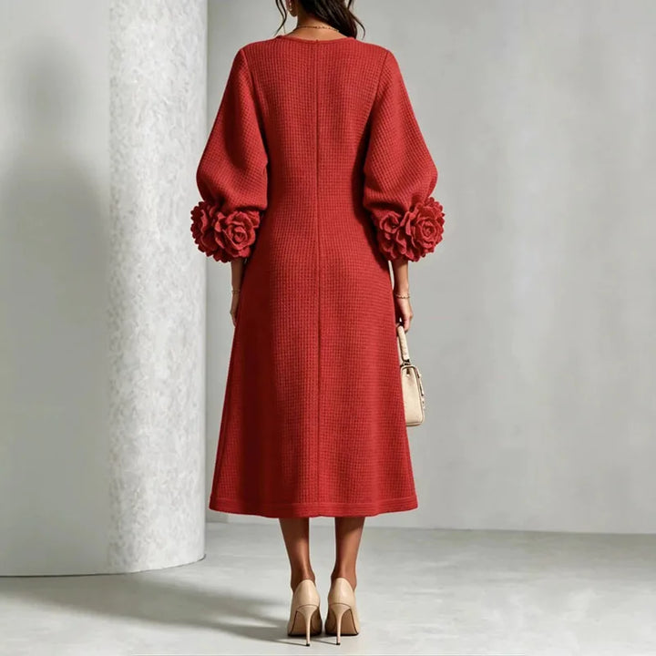 Thalia Button Front Knit Midi Dress