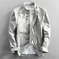 Velmont Slim Fit Linen Henley Shirt