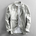 Elvaro  Slim Fit Linen Henley Shirt
