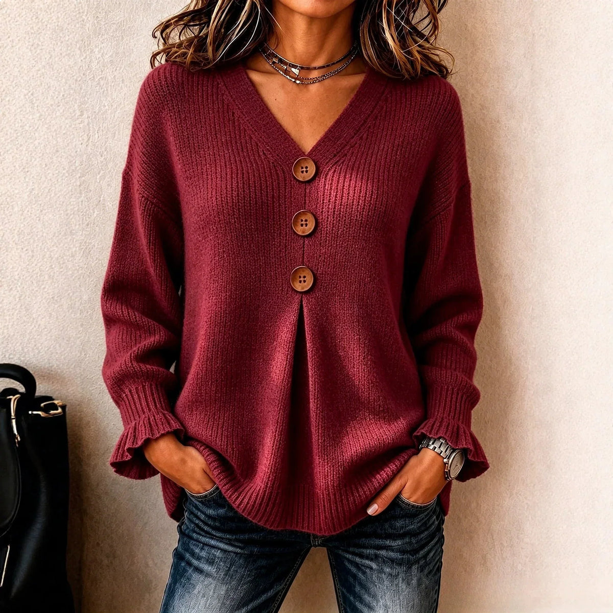 Orlena Button Front Sweater