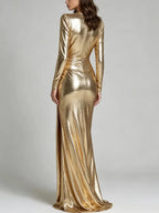 Anuka Ruched Wrap Maxi Dress