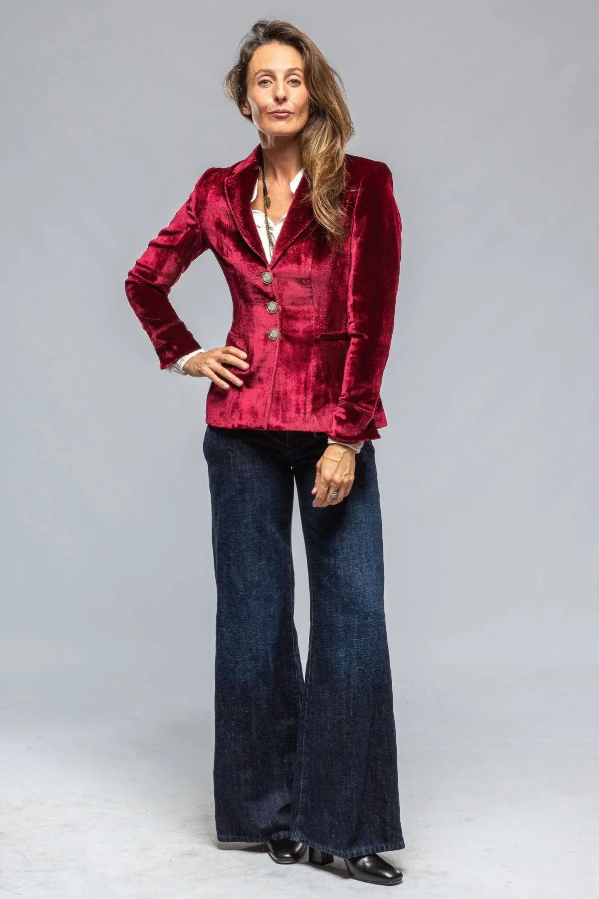 Rosalind Tailored Velvet Blazer