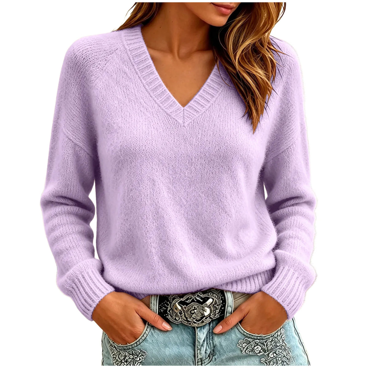 Reese Relaxed V-Neck Sweater