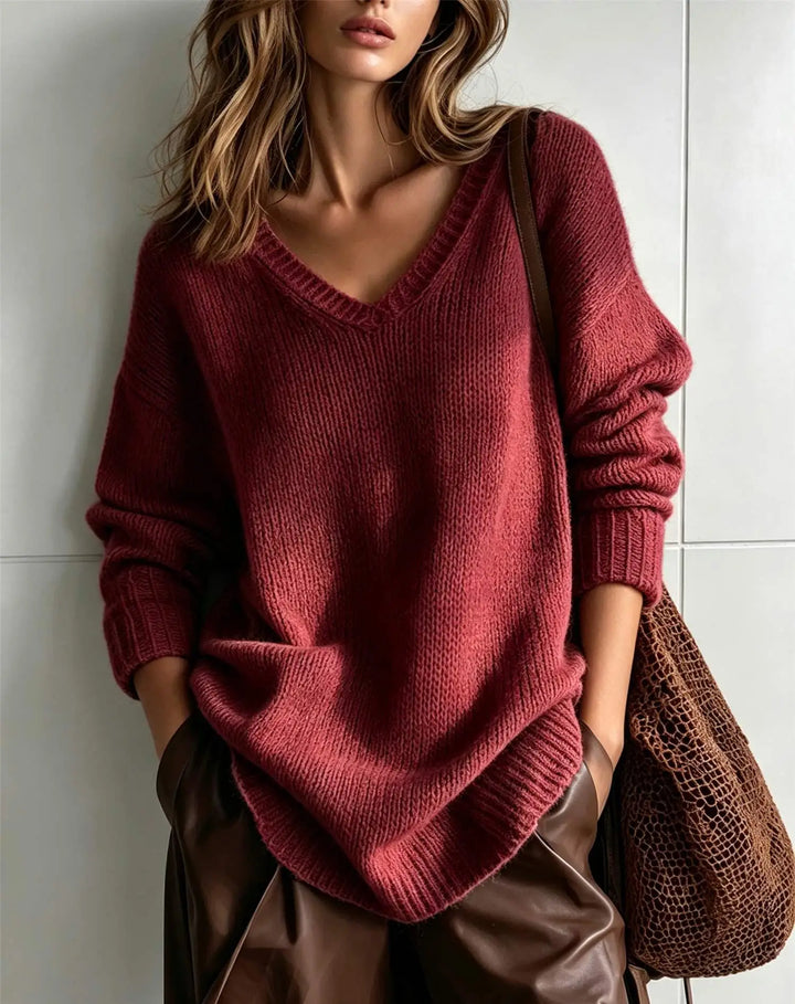 Esme V-Neck Knit Sweater