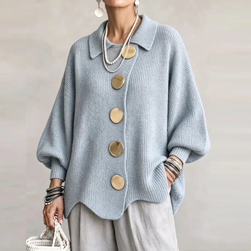 Fiona Comfortable Button Cardigan