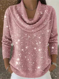 Beatrice Cowl Neck Shimmer Sweater
