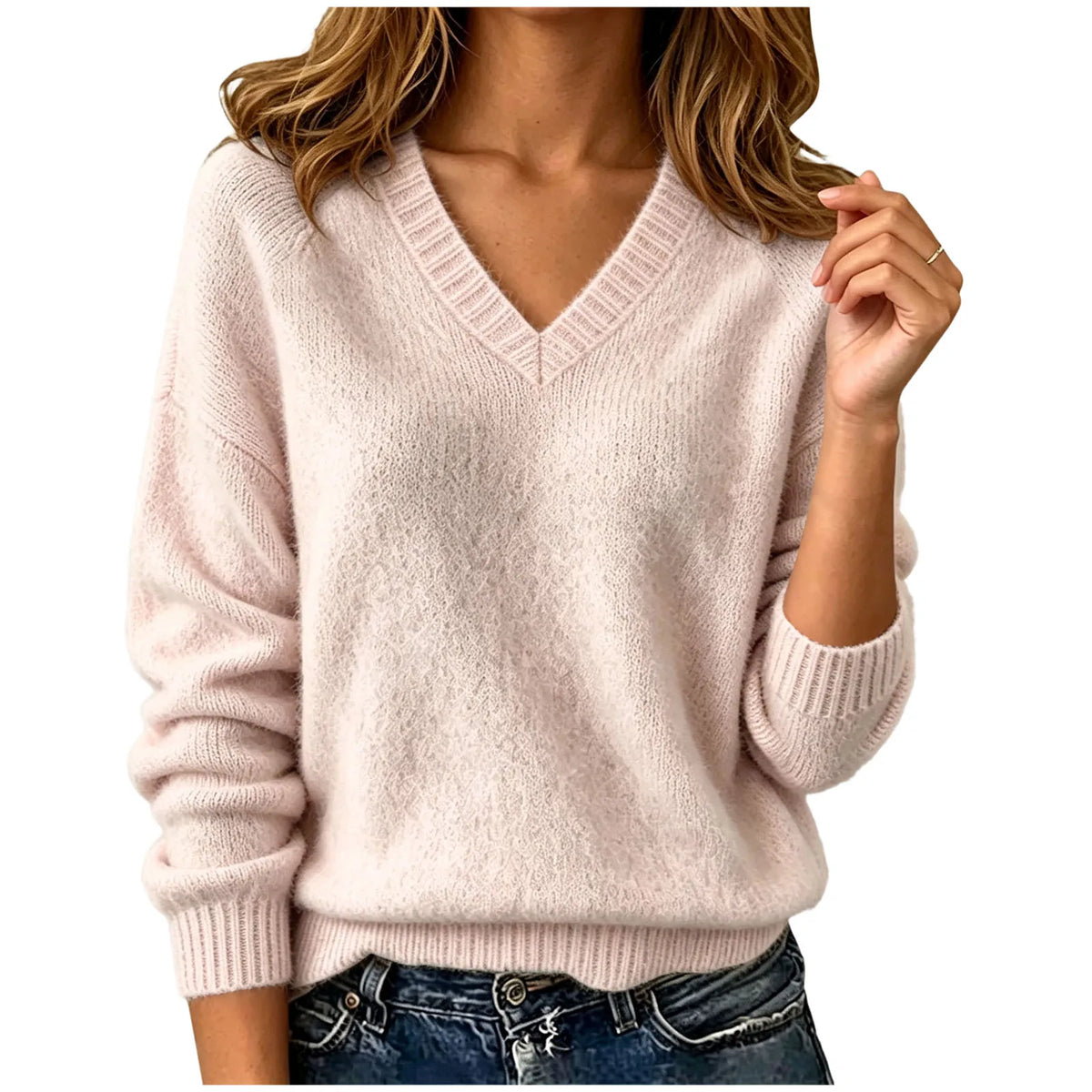 Reese Relaxed V-Neck Sweater