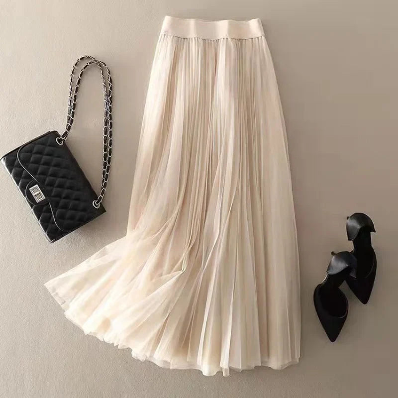 Abigail Pleated Flowy Skirt