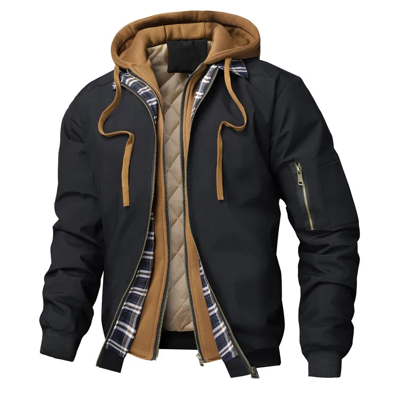 Declan Hooded Bomber Jacket