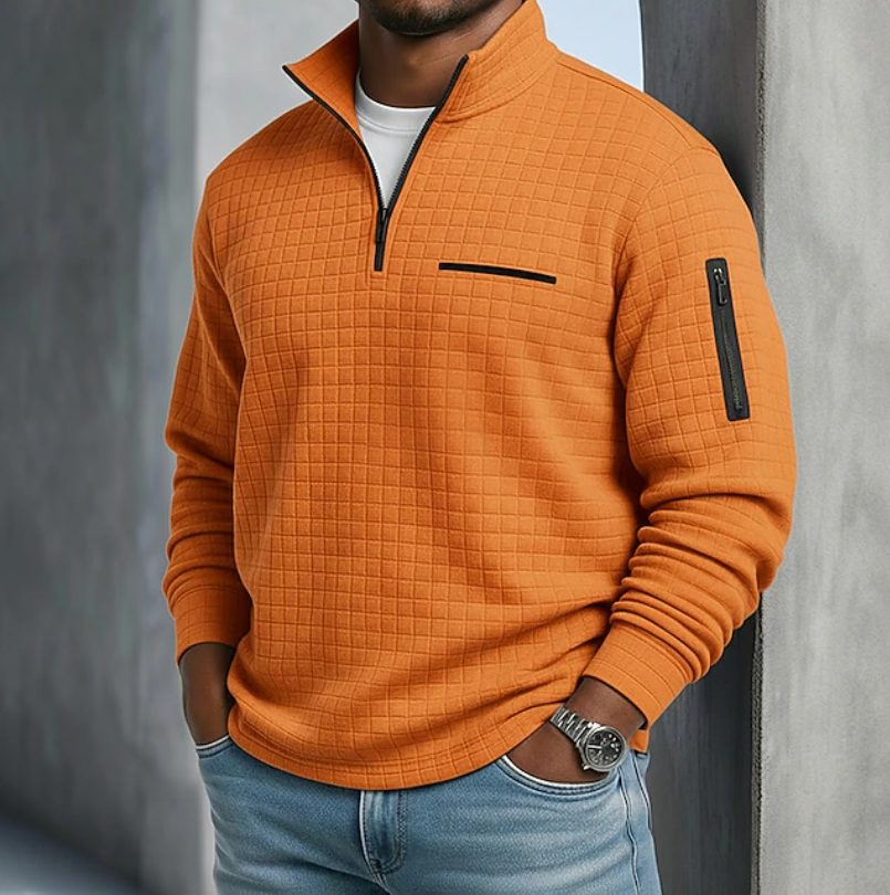 Emerson Waffle Knit Half Zip Shirt