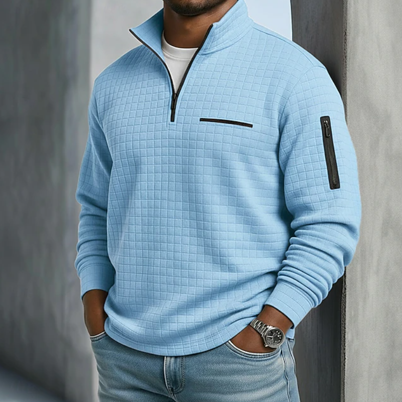 Emerson Waffle Knit Half Zip Shirt