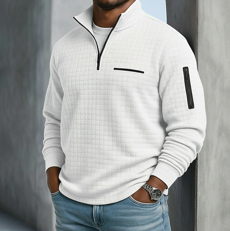 Emerson Waffle Knit Half Zip Shirt